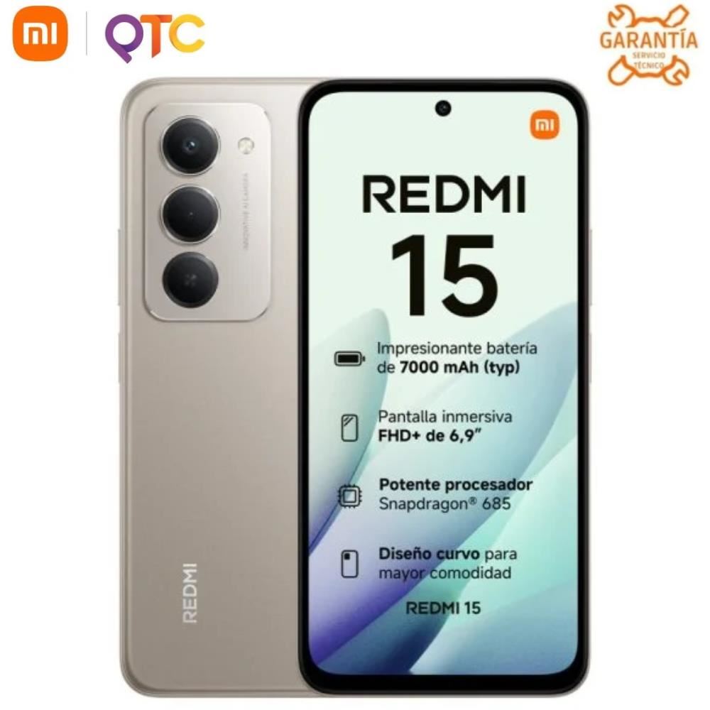 Celular Xiaomi Redmi 15 8GB RAM 256G ROM Gris